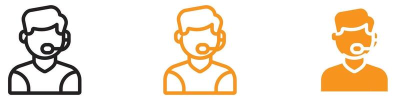 Efficient Customer Support Icon for Helpdesk and Assistance Services Reliable Representation of Customer Service Teams and Solutions vector