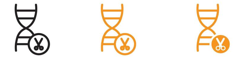 Advanced Genome Editing Icon for Biotechnology and Genetic Research Graphics Essential for Representing DNA Modification and Scientific Innovation vector