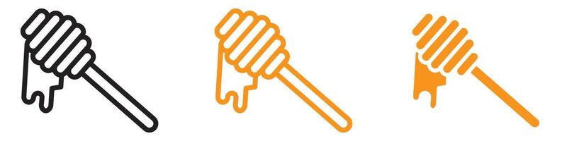 Sweet Honey Dipper Icon for Food and Culinary Graphics Perfect for Representing Honey Dippers and Honey-Related Products vector