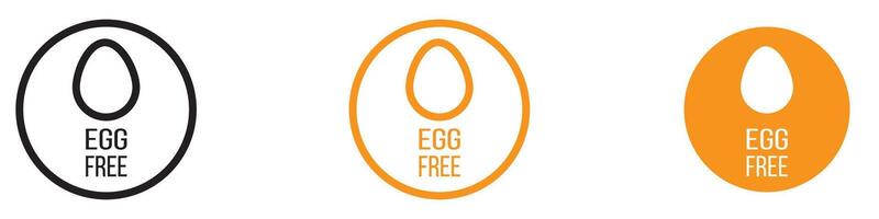 Clear Egg Free Icon for Dietary Restrictions and Allergy Graphics Essential for Highlighting Egg-Free Food Products and Recipes vector