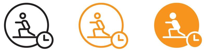 Active Exercise Time Icon for Fitness and Health Graphics Perfect for Representing Workout Routines and Physical Activity Tracking vector