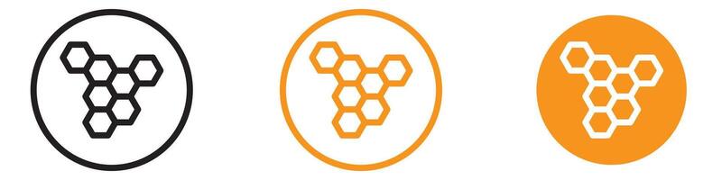 Geometric Honeycomb Icon for Nature and Structural Graphics Essential for Representing Honeycombs and Geometric Patterns vector