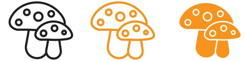 Organic Mushroom Icon for Food and Culinary Graphics Essential for Representing Edible Mushrooms and Natural Ingredients vector