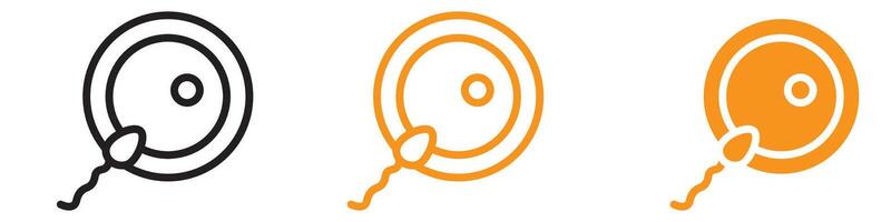 Fertilization Ovule Being Fertilized by Sperm Icon for Reproductive Health Graphics Perfect for Representing Conception and Fertility vector