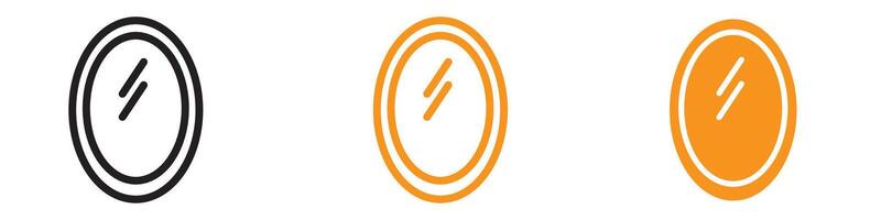 Reflective Mirror Icon for Beauty and Home Decor Graphics Ideal for Representing Mirrors and Reflective Surfaces in Interior Design vector