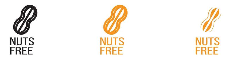 Allergy-Friendly Nuts Free Icon for Food Safety and Dietary Restrictions Graphics Ideal for Representing Nut-Free Products and Allergy Warnings vector