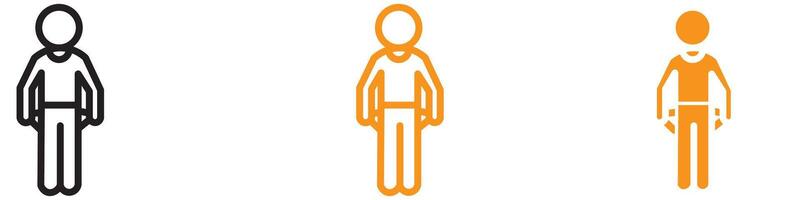 Financial Poor Person with Empty Pockets Icon for Economy and Poverty Graphics Ideal for Representing Poverty and Financial Hardship vector