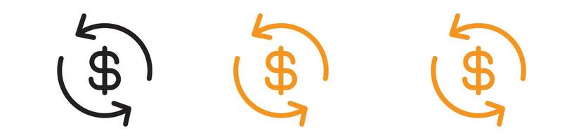 Financial Refund Money Icon for Transactions and Customer Service Graphics Essential for Representing Refunds and Money Returns vector