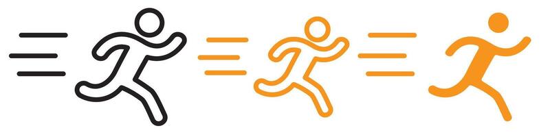 Speedy Running Speed Icon for Athletics and Fitness Graphics Perfect for Representing Running and Speed Training vector