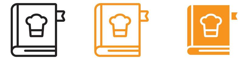 Culinary Recipe Book Icon for Cooking and Food Graphics Perfect for Representing Recipe Collections and Culinary Guides vector