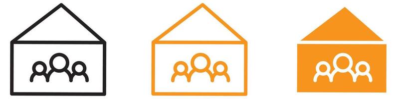 Social Roommates Icon for Housing and Community Graphics Essential for Representing Roommates and Shared Living Spaces vector