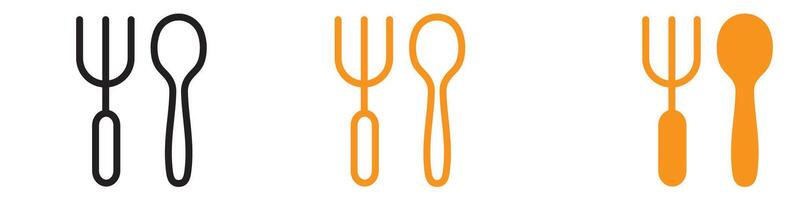 Dining Spoon and Fork Icon for Food and Dining Graphics Essential for Representing Cutlery and Dining Utensils vector