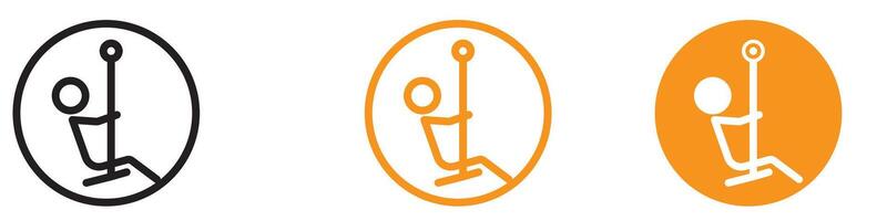 Playful Swing Icon for Recreation and Playgrounds Graphics Ideal for Representing Swings and Playground Equipment vector