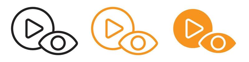 Analytical Views Icon for Social Media and Analytics Graphics Perfect for Representing Engagement and View Counts vector