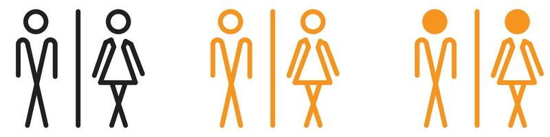 Informative WC Toilet Door Plate Icon for Restroom Signage Graphics Perfect for Representing Bathroom Directions and Signage vector