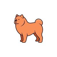 Chow Shepherd dog goes icon vector