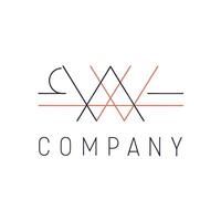 Creative and Elegant Abstract Minimalistic Logo Design for any Brand, Company vector