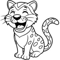 Clouded Leopard laughs icon vector