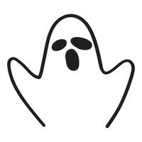 Ghost. Outline icon. design. Illustration on white background. vector