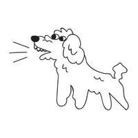 Outline icon. Dog is barking. illustration on white background. vector