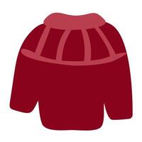 Sweater. Autumn wear. Flat design. Hand drawn illustration on white background. vector