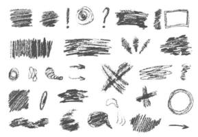 Set of collage design elements. collection. vector