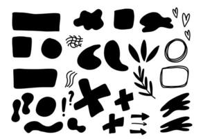 Set of collage design elements. collection. vector