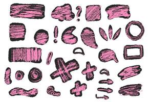 Set of collage design elements. collection. vector