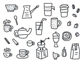 Coffee set objects. design elements. vector