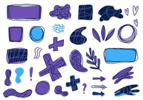Set of collage design elements. collection. vector