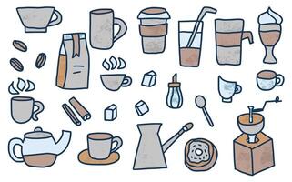 Coffee set objects. design elements. vector