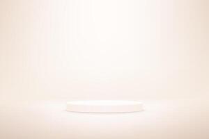 Beige color studio room background. Beige color background 3d with podium. Empty room with light effect. Space for selling products on the website. illustration. vector