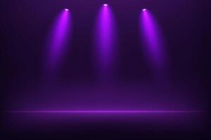 Empty purple studio room background. Dark purple abstract background. Space for selling products on the website. Empty room with spotlight effect. illustration. vector
