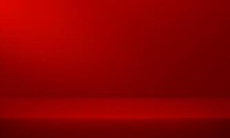 Red wall Background. Minimal 3d shelf. Room in the 3d. Space for selling products on the website. Dark red Background Empty Room Studio with table. illustration. vector