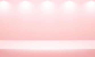 Empty pink studio room background. Pink background. Space for selling products on the website. Empty room with spotlight effect. illustration. vector