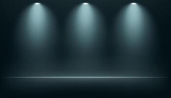 Empty black and gray studio room background. Dark background. Space for selling products on the website. Empty room with spotlight effect. illustration. vector