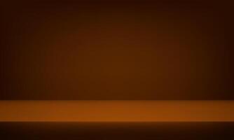 Dark brown wall Background. Minimal 3d shelf. Room in the 3d. Space for selling products on the website. Brown Background Empty Room Studio with table. illustration. vector