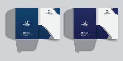 Creative Corporate Luxury Professional presentation document folder and report cover template, Creative file folder design for your business. Unique real estate file cases presentation folder design vector