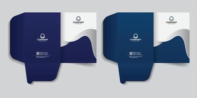 File folder design for storing important papers of your business. Creative Corporate Luxury Professional presentation document folder and report cover template. vector