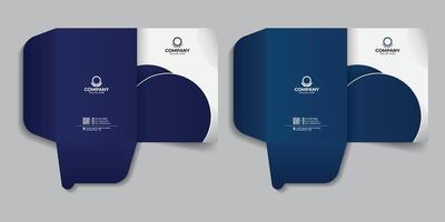 File folder Stationery template design, office document folder, clean and professional design, real estate file cash stationery template design vector