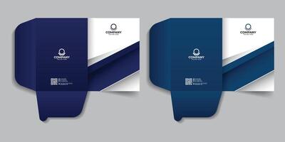 Branding stationery report cover template, file folder, folder design company presentation file folder design. vector