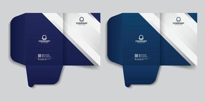 Business presentation folder template for corporate business, business document folder, report cover template with two gradient color. vector