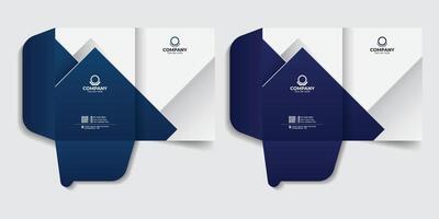 Modern corporate file folder template with digital elements, Minimal business stationery items, report cover template with two gradient color. vector