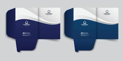 File folder design for storing important papers of your business. Creative Corporate Luxury Professional presentation document folder and report cover template. vector