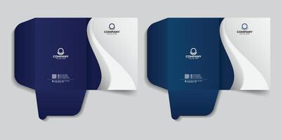 File folder design for storing important papers of your business. Creative Corporate Luxury Professional presentation document folder and report cover template. vector