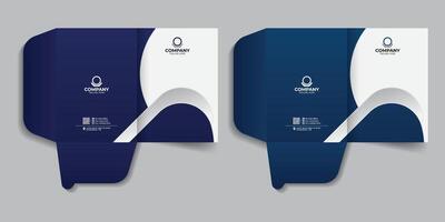 Office folder and report cover template, office document file folder design for your company. Business presentation folder template for company. vector