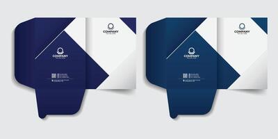 Modern corporate file folder template with digital elements, Minimal business stationery items, report cover template with two gradient color. vector