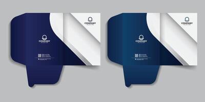 Office folder and report cover template, office document file folder design for your company. Business presentation folder template for company. vector