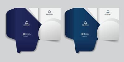 Simple and clean minimal file folder and report cover template, with creative design and two creative gradient colorful variation vector