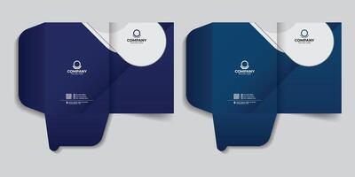 Creative Corporate Luxury Professional presentation document folder and report cover template, Creative file folder design for your business. Unique real estate file cases presentation folder design vector
